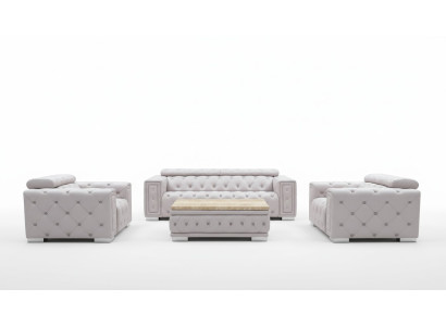 Couch Set Upholstery Leather Design Chesterfield Sofa Set 3+2+1 9914 New