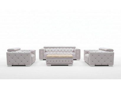 Couch Set Upholstery Leather Design Chesterfield Sofa Set 3+2+1 9914 New