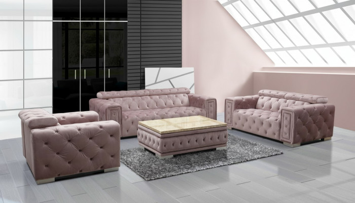 Couch Set Upholstery Design Chesterfield Sofa Set 3+2+1 9914 Textile