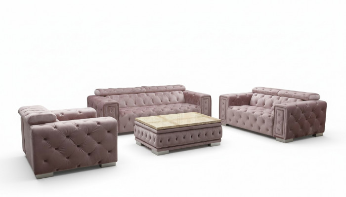 Couch Set Upholstery Design Chesterfield Sofa Set 3+2+1 9914 Textile
