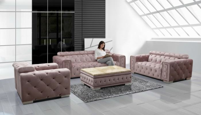 Couch Set Upholstery Design Chesterfield Sofa Set 3+3 9914 Velvet Set