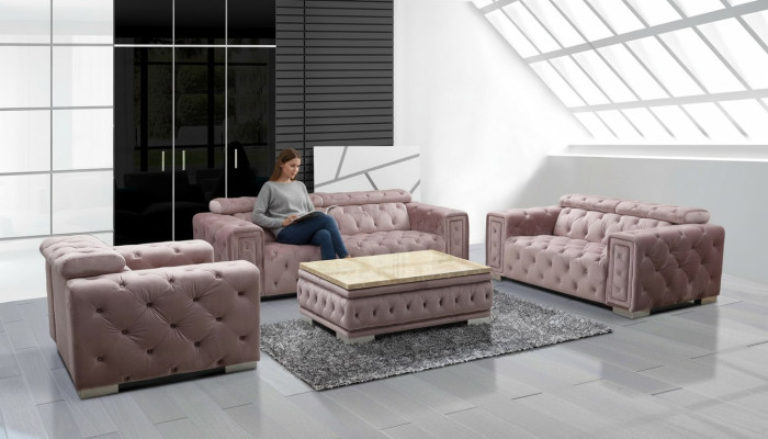 Classic Design Couch Chesterfield 3+1 Seater Couch Seat Upholstery Set New