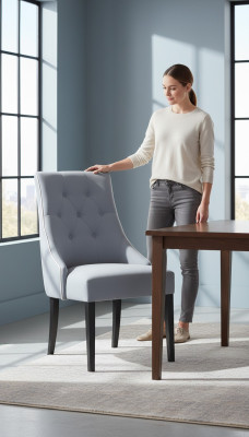 Design Chesterfield Chair Set Upholstered Armchair Group 4x New Chair Suite
