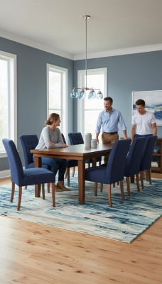 Dining room chair set, armchairs complete set, living room 8x pieces new