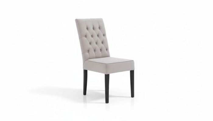 Chesterfield armchair, upholstered textile chair, seat with fabric or velvet, real wood chairs.
