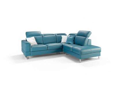Leather seating set designer living landscape corner sofa couch sofa L-shape new