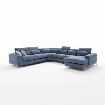 Living room landscape design upholstered couch U-shaped sofas textile luxury class new