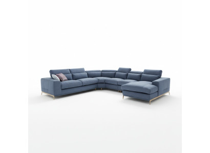 Living room landscape design upholstered couch U-shaped sofas textile luxury class new