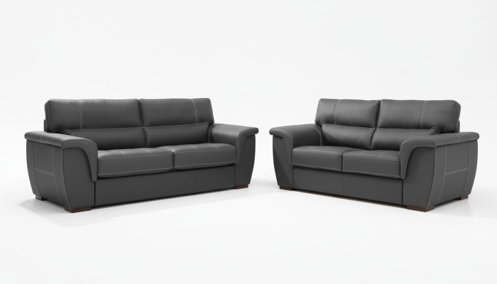 Leather Design Couch Upholstery Seat Suite Sofa Suites 3+2 Leather Sofas Set New
