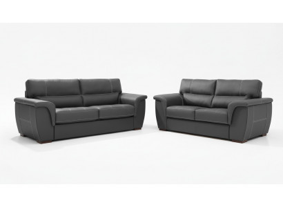 Leather Design Couch Upholstery Seat Suite Sofa Suites 3+2 Leather Sofas Set New