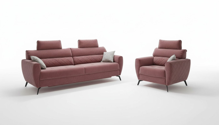 Leather Design Couch Upholstery Seat 2+1+1 Sofa Set Faux Leather Lounge Set