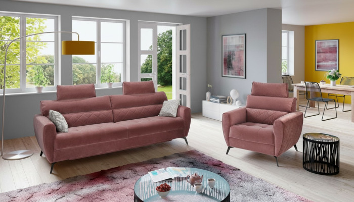 Leather Design Couch Upholstery Seat 2+1 Sofa Sets Faux Leather Set Suite New