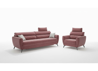 Leather Design Couch Upholstery Seat 2+1 Sofa Sets Faux Leather Set Suite New