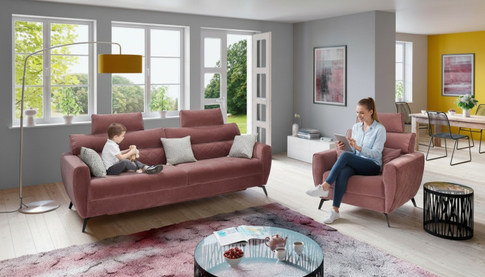 Classic Design Sofa Seat Upholstery Complete Set Suite 3+2 Textile Suites