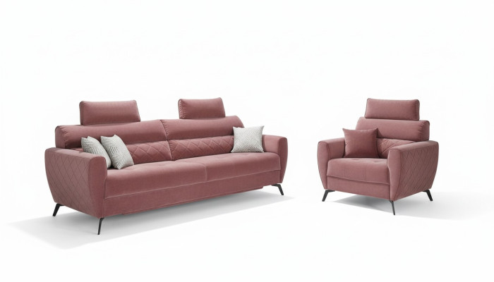 Classic Design Sofa Seat Upholstery Complete Set Suite 3+2 Textile Suites