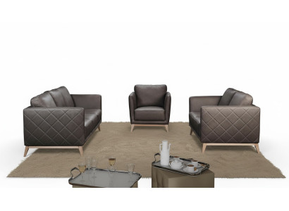 Leather Design Couch Upholstery Seat 2+1+1 Suite Sofa Sets Faux Leather Set