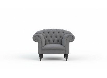Fabric Chesterfield Couch Upholstery Seat Armchair Textile Modern Armchair Blue 1 Seater