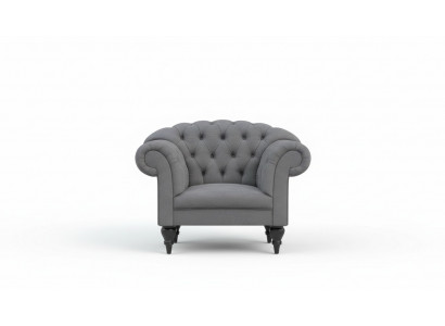 Fabric Chesterfield Couch Upholstery Seat Armchair Textile Modern Armchair Blue 1 Seater