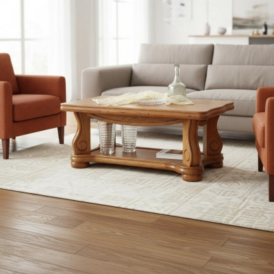 Solid wood table, classic sofa side tables, handcrafted wooden coffee table, new.