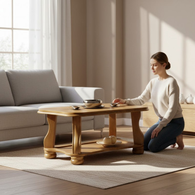 Coffee table handcrafted real wood sofa tables living room table side table