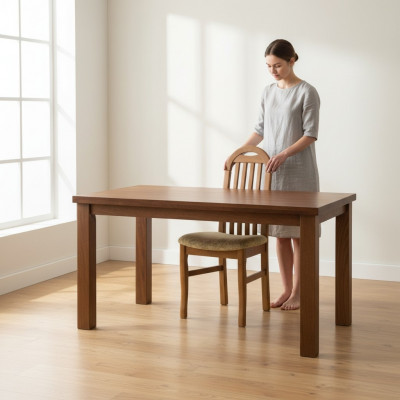 Dining room group set chair ensemble seat cushion living room wood 4x chairs