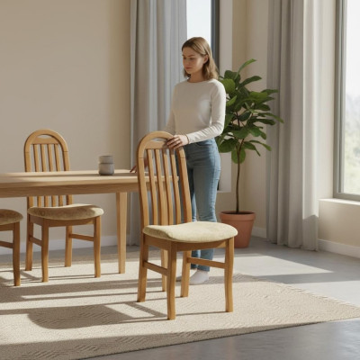 Dining room set chair suite seat cushion living room wood 6x chairs