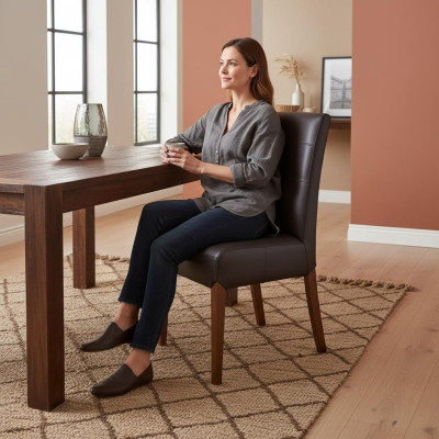 Dining room set, chair set, 2x chairs, armchair, seat cushion, solid.