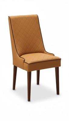 Set of 4x designer chairs leather armchair upholstered chairs dining room wood