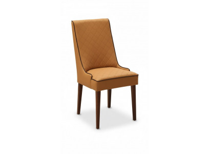 Set of 4x designer chairs leather armchair upholstered chairs dining room wood