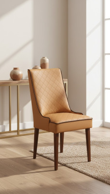 Set of 6x Designer Chairs Leather Armchair Upholstered Chairs Dining Room Wood Leather