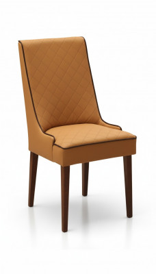 Set of 8x designer chairs leather armchair upholstered chairs dining room wooden restaurant chairs