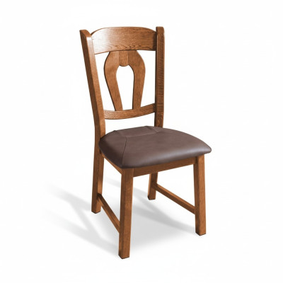 Dining chair 8x chair set armchair leather upholstery solid wood new gastro