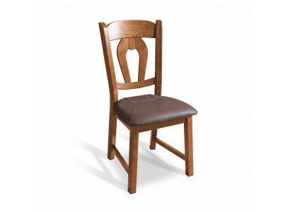 Dining chair 8x chair set armchair leather upholstery solid wood new gastro