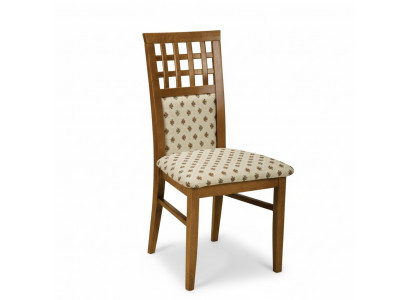 Set of 4 designer leather chairs, upholstered dining chairs, gastro wood