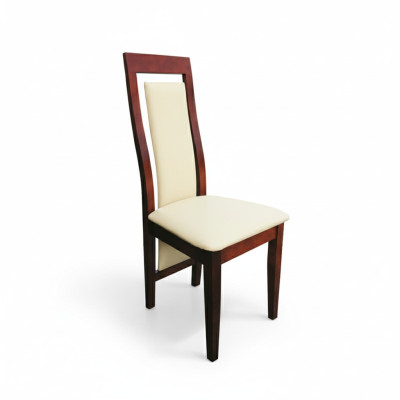 Armchair Solid Wood Chair Wood Leather Upholstered Chairs Gastro Design