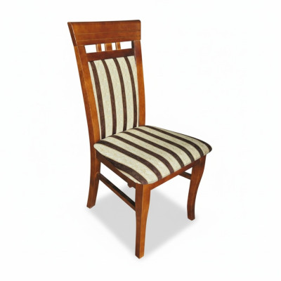 Design Chair Set 4x Armchair Wood Textile Upholstered Chairs Gastro Fabric Dining Room