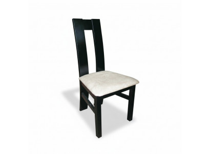 Design chair set 2x armchairs wood textile upholstered chairs gastro fabric dining room