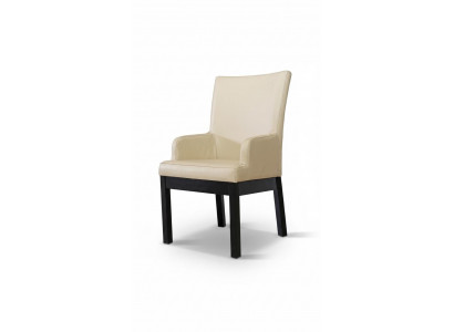 Design armchair upholstery set 2x chair wood 100% leather chairs restaurant dining room