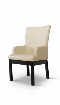 Design chair 4x chair set armchair group 100% leather new dining room restaurant