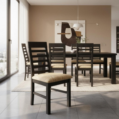 Chair Textile Design Wood Upholstery Dining Room Fabric Chairs Armchair