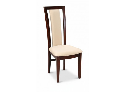 Set of 2 Designer Wooden Leather Upholstered Armchairs Dining Room Chairs