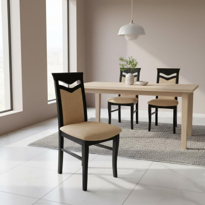 Armchair Chair Designer Wood Fabric Upholstery Chairs Bistro Dining Room Textile