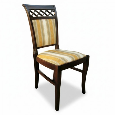 Set of 6 armchairs chair designer wood fabric upholstered chairs for dining room textile