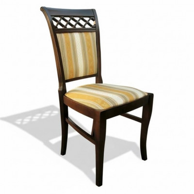 Set of 8 armchairs chairs designer wood fabric upholstered chairs restaurant dining room textile
