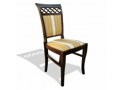 Set of 8 armchairs chairs designer wood fabric upholstered chairs restaurant dining room textile