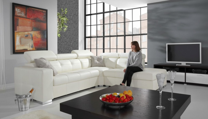 Design corner sofa living landscape upholstery corner 100% leather sofa couch seat