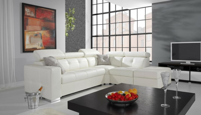 Design corner sofa living landscape upholstery corner 100% leather sofa couch seat