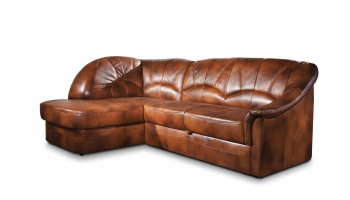 Classic corner sofa 100% leather living landscape upholstered sofa couch seat