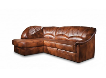 Classic corner sofa 100% leather living landscape upholstered sofa couch seat