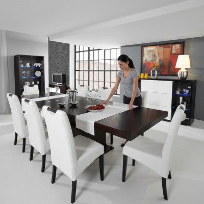 Complete set dining table + 4 chairs dining room set dining group wooden table
